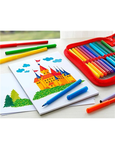 Feutre scolaire faber castell chateau pochette de 36.