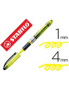 Surligneur stabilo navigator modèle poche clip résistance intense lumière couleur jaune.