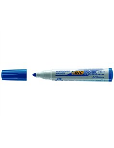 Marqueur bic velleda 1701 effaçable pointe ogive tracé 1-5mm encre base alcool inodore corps plastique bleu. 2