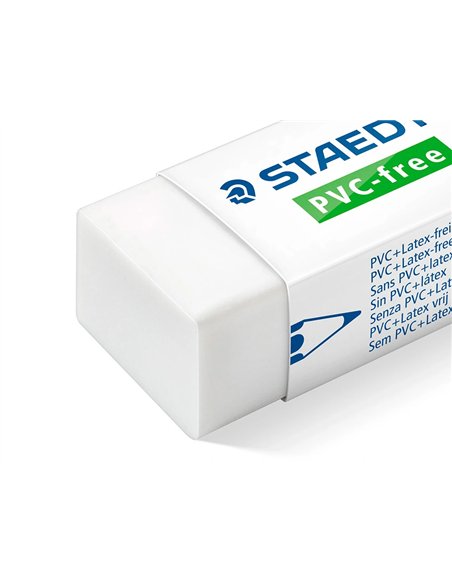 Gomme staedtler 525 b sans pvc ni latex blanche 65 x 23 x 13 mm.