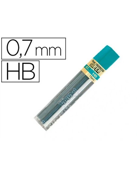 Mine pentel 0.7mm hb étui 12 unités.