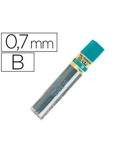 Mine pentel 0.7mm b étui 12 unités.