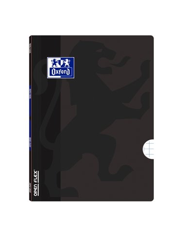 Cahier agrafé Oxford School Openflex A4 - Couverture plastique résistante - Grille 5x5 avec 2 marges - 48 feuilles de haute qual