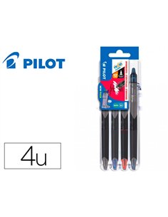 Recharge roller pilot frixion point et clicker pointe fine coloris bleu nuit set 3 unites.