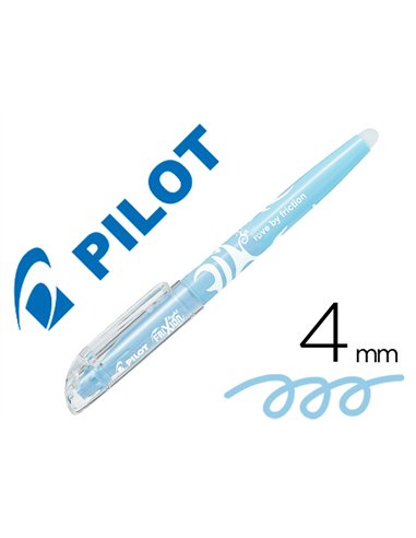 Surligneur pilot frixion light natural effacable pointe moyenne biseautee coloris bleu ciel.