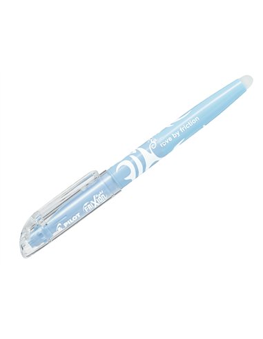 Surligneur pilot frixion light natural effacable pointe moyenne biseautee coloris bleu ciel.