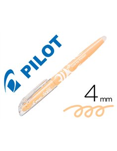 Surligneur pilot frixion light natural effacable pointe moyenne biseautee coloris orange clair.
