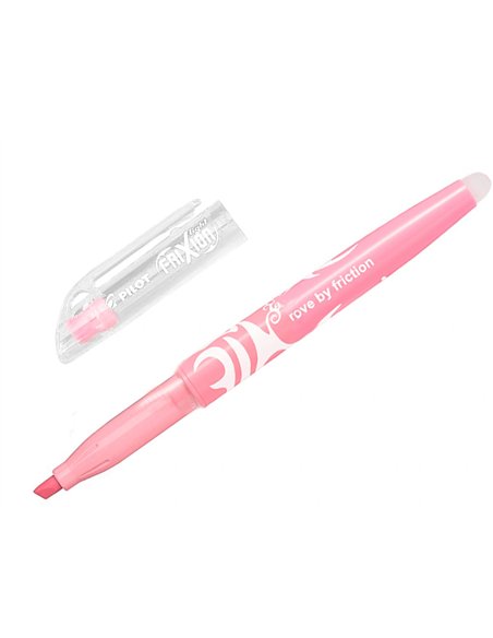 Surligneur pilot frixion light natural effacable pointe moyenne biseautee coloris corail.