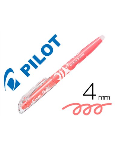 Surligneur pilot frixion light natural effacable pointe moyenne biseautee coloris rouge.