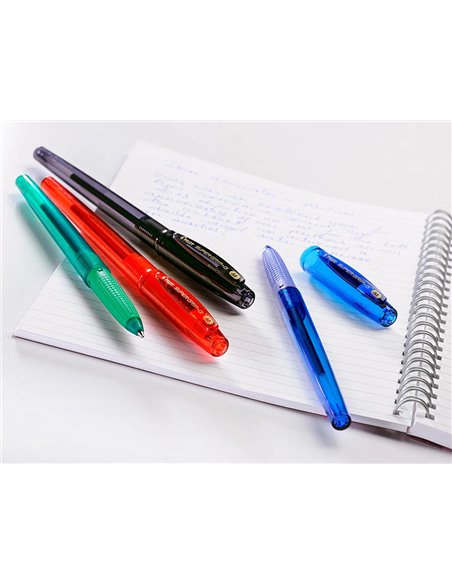 Stylo-bille pilot super grip g neon capuchon pointe moyenne bille ultra-resistante corps et.
