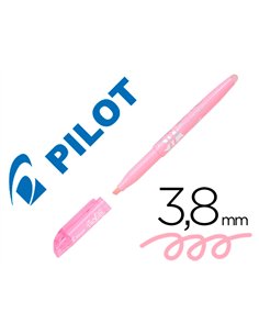 Surligneur pilot frixion light soft effacable pointe moyenne coloris rose pastel.