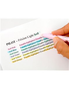 Surligneur pilot frixion light soft effacable pointe moyenne coloris rose pastel. 2
