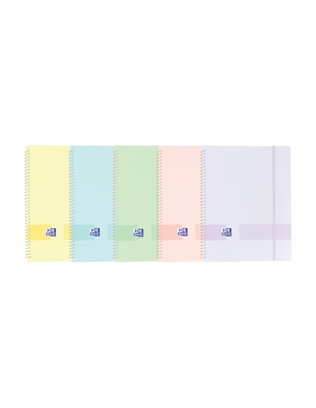 Chemise Oxford Live & Go A4 à pochettes - Couverture plastique opaque - Reliure spirale 30 pochettes - Couleurs assorties