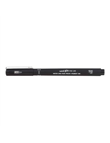 Feutre technique uniball pointes calibrees 0,3mm encre noir trace net et precis.