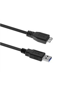 Cable usb t'nb 3,0 male/ usb micro b disque dur externe transfert donnees jusqu 5gbps cable 1m coloris noir.