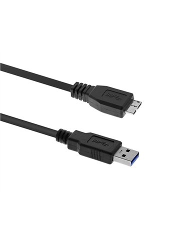 Cable usb t'nb 3,0 male/ usb micro b disque dur externe transfert donnees jusqu 5gbps cable 1m coloris noir.