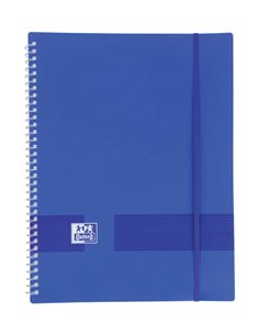 Chemise Oxford Live & Go A4 à pochettes - Couverture plastique opaque - Reliure spirale - 40 pochettes - Bleu marine