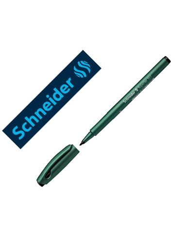 Stylo fibre schneider topwriter 157 pointe large trait 0,8mm cap-off longue durée couleur noire.