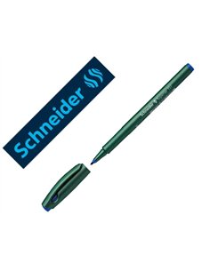 Stylo fibre schneider topwriter 157 pointe large trait 0,8mm cap-off longue durée couleur bleue.