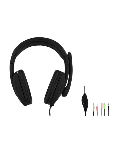 Micro casque tnb multimedia hs-300 avec prise de 3,5mm et adaptateur note book.