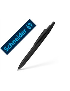 Stylo-bille schneider reco retractable et rechargeable corps plastique recycle pointe 1mm trait 0,5mm coloris noir.