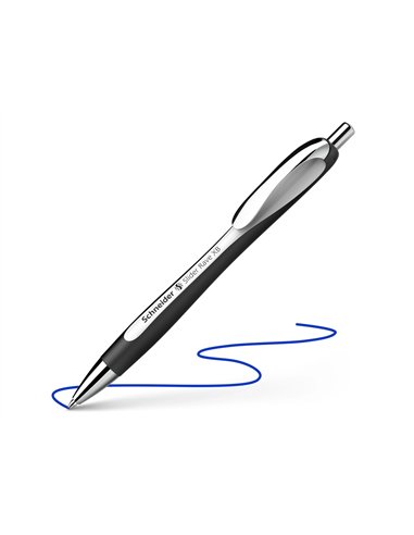 Stylo-bille schneider slider rave xb black edition viscoglide trait extra large encre bleue coloris.