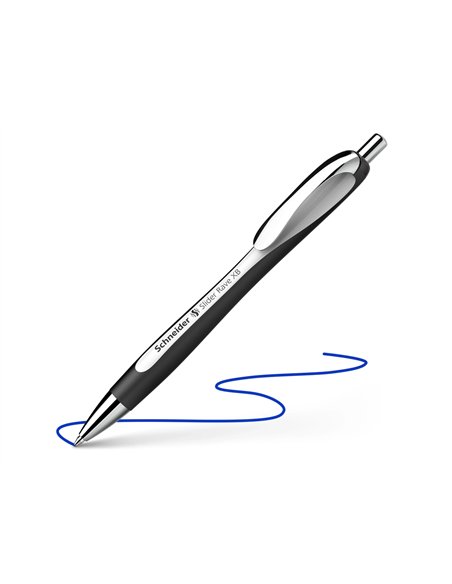 Stylo-bille schneider slider rave xb black edition viscoglide trait extra large encre bleue coloris.