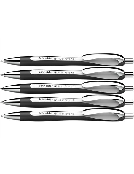 Stylo-bille schneider slider rave xb black edition viscoglide trait extra large encre bleue coloris.