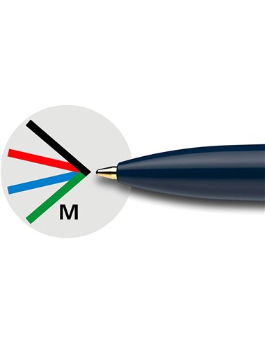 Stylo-bille 4 couleurs schneider take 4 medium viscoglide rechargeable clip metal corps plastique recycle.