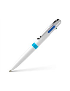 Stylo-bille 4 couleurs schneider take 4 medium viscoglide rechargeable clip metal corps plastique recycle. 2