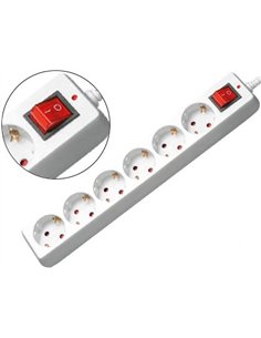 Multiprise mediarange parafoudre 6 prises interrupteur on/off sécurité enfant longueur cordon 1.4m.