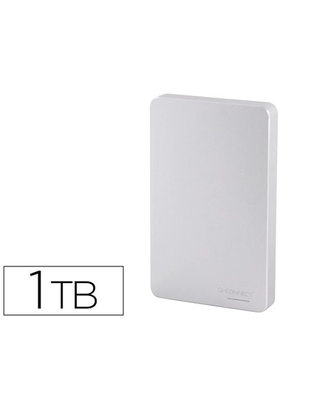 Disque dur q-connect externe usb 3.0 1tb coloris argent.