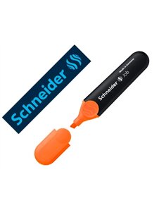 Surligneur schneider job pointe biseautee rechargeable avec maxx 660 refill station resiste evaporation orange.