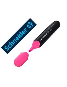 Surligneur schneider job pointe biseautee rechargeable avec maxx 660 refill station resiste evaporation rose.