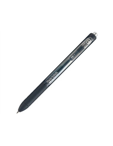 Stylo-bille paper mate inkjoy gel rétractable écriture moyenne 0.7mm encre douce grip coloris noir.