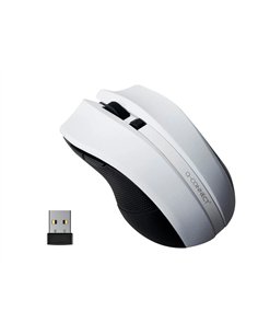 Souris q-connect sans fil optique 1000dpi recepteur usb 2,4ghz coloris blanc.