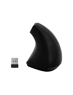 Souris q-connect optique sans fil ergonomique vertical dpi 800/1200/1600 piles aaa coloris noir.
