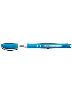 Roller stabilo worker colorful pointe conique encre liquide base eau non rechargeable corps couleur encre bleu. 2
