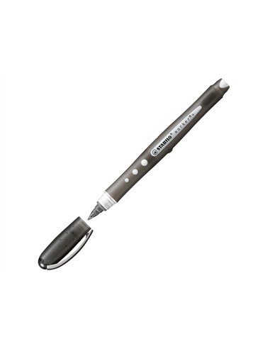 Roller stabilo worker colorful pointe conique encre liquide base eau non rechargeable corps couleur encre noir.