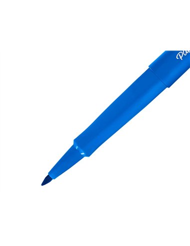 Feutre ecriture paper mate flair original pointe moyenne 0,7mm encres bleu blister 5 couleurs.