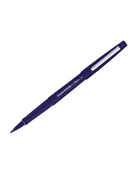 Feutre ecriture paper mate flair pointe moyenne 0,7mm encre bleu marine.