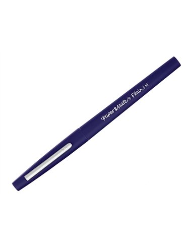 Feutre ecriture paper mate flair pointe moyenne 0,7mm encre bleu marine.