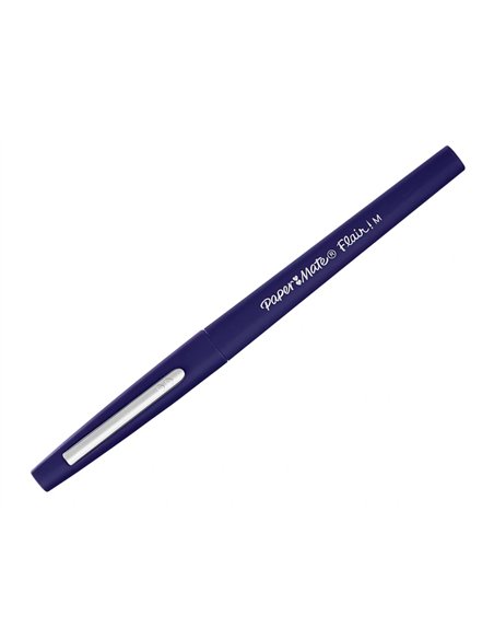 Feutre ecriture paper mate flair pointe moyenne 0,7mm encre bleu marine.