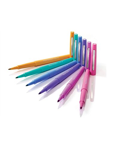 Feutre ecriture paper mate flair candy pop pointe moyenne pochette 16 unites assorties.