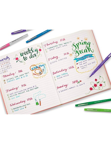 Feutre ecriture paper mate flair candy pop pointe moyenne pochette 16 unites assorties.