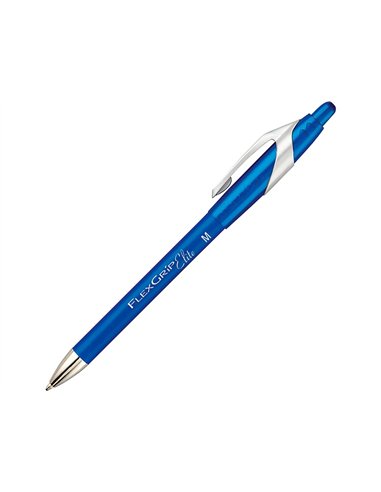 Stylo-bille paper mate flexgrip retractable encre gel pointe 0.7mm couleur bleu.