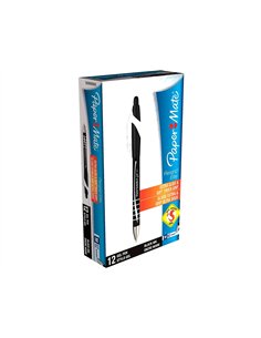 Stylo-bille paper mate flexgrip retractable encre gel pointe 0.7mm couleur noir. 2
