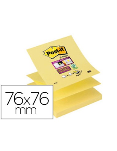 Bloc-notes post-it recharge z-notes 127x76mm 90f super z-notes repositionnables