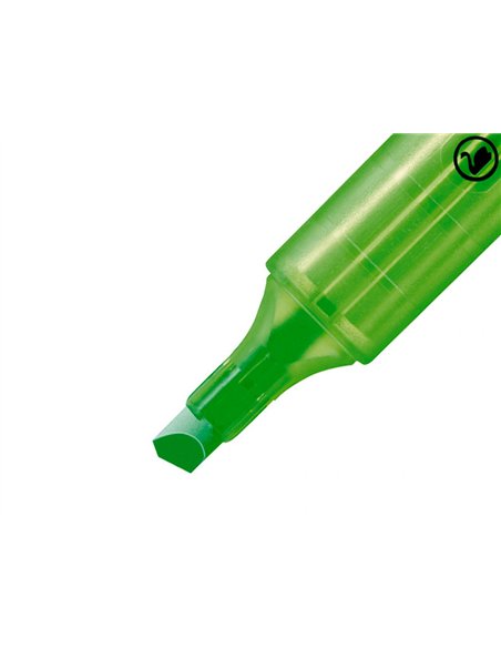 Surligneur stabilo swing cool modèle de poche avec agrafe tracé 1/3mm encre liquide pigmentée visible coloris vert.