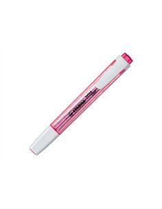 Surligneur stabilo swing cool modèle de poche avec agrafe tracé 1/3mm encre liquide pigmentée visible coloris rose. 2